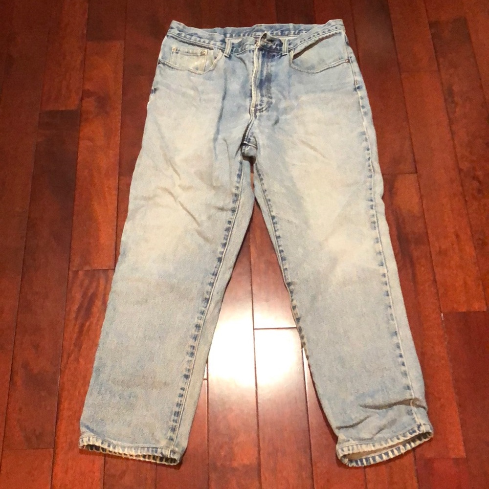 Faconnable jeans light blue wash 35R straight leg